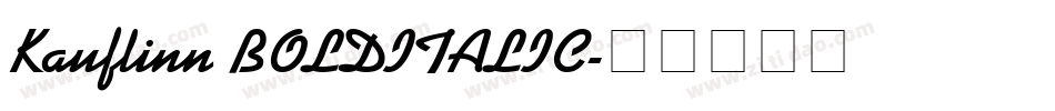 Kauflinn BOLDITALIC字体转换
